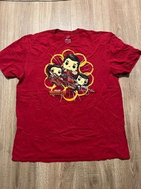 Marvel Red Short Sleeve Shang-Chi Tee with Yellow Graphic Accents